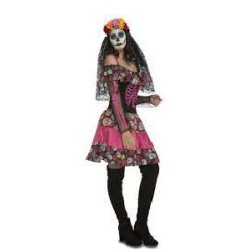 -DISFRAZ CATRINA DIA DE LOS MUERTOS XL