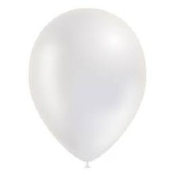 8 GLOBOS BLANCOS METAL 30 CM