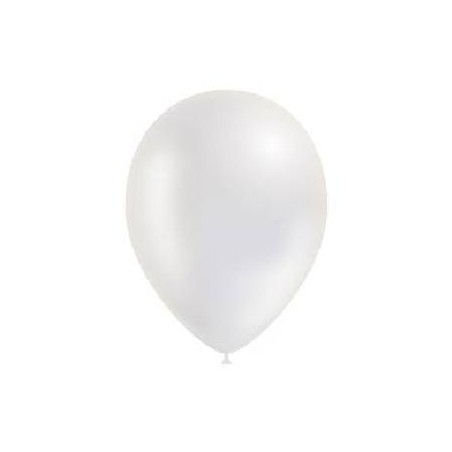 8 GLOBOS BLANCOS METAL 30 CM