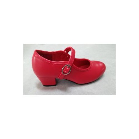 -ZAPATO FLAMENCO ROJO HEBILLA 30