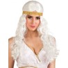 -PELUCA REINA BLANCA CON CINTA DORADA