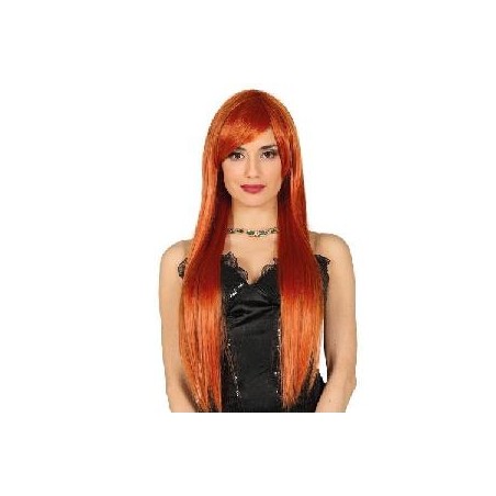 -PELUCA GLAMOUR LARGA CASTAÑA