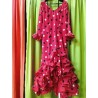 -VESTIDO HUELVA ROJO LUNAR NEGRO Y BLANCO 44