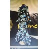 -VESTIDO HUELVA NEGRO ESTAMPADO AZUL 36