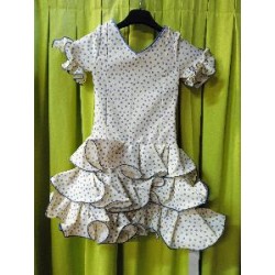 -VESTIDO ROCIO BEIG LUNAR GARBANZO AZUL 22