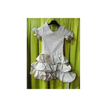 -VESTIDO ROCIO BEIG LUNAR GARBANZO AZUL 22