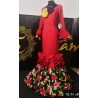 -VESTIDO SEVILLA ROJO ESTAMPADO FLORES 36