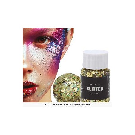 -GEL CON GLITTER ORO
