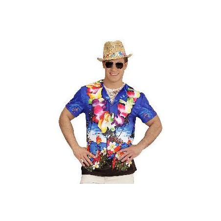 -DISFRAZ HAWAIANO CAMISETA XL