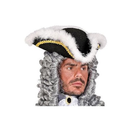 -TRICORNIO CON BORDES MARIBOU FIELTRO