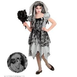 -DISFRAZ NOVIA FANTASMA 5-7 AÑOS