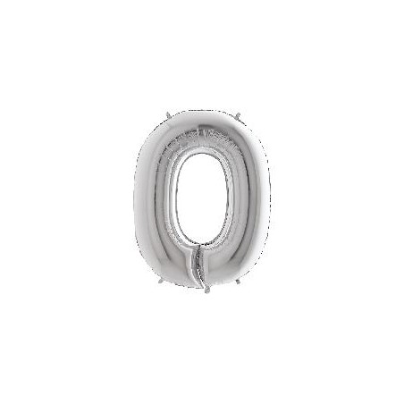 -GLOBO FOIL PLATA - Nº 0