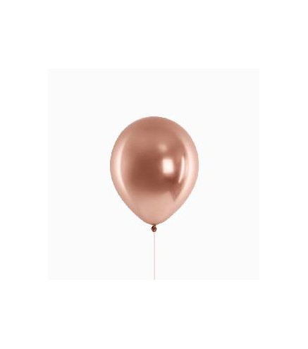 BOLSA GLOBOS ORO ROSA METALIZADO10 UNIDADES