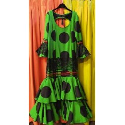 -VESTIDO FLAMENCO HUELVA VERDE ANDALUCIA 44