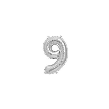 -GLOBO FOIL NUMERO 9 DE 45 CM