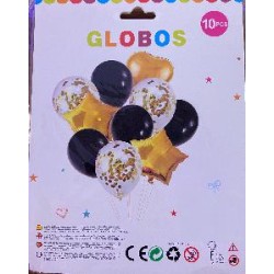 -SET GLOBOS METALIZADOS10 UNIDADES