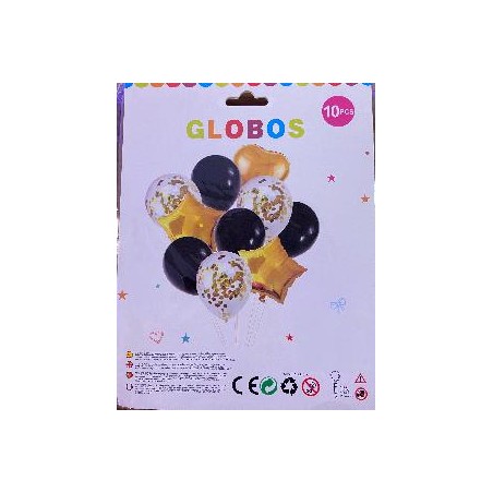 -SET GLOBOS METALIZADOS10 UNIDADES