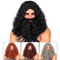 -PELUCA CON BARBA RIZADA
