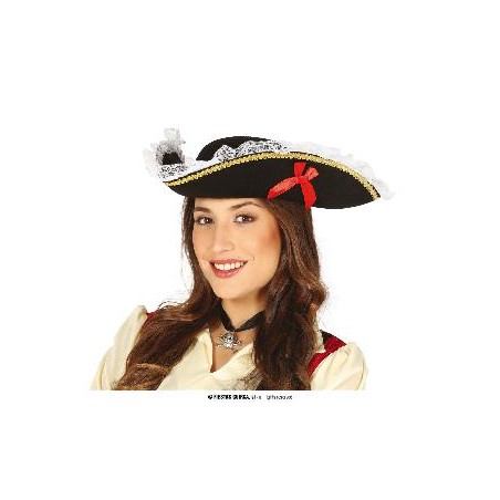 SOMBRERO PIRATA CON PUNTILLA