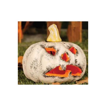 -CALABAZA BLANCA CON LUZ 13CM