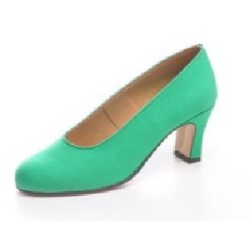 -ZAPATO FLAMENCO LONA VERDE ANDALUCIA 40