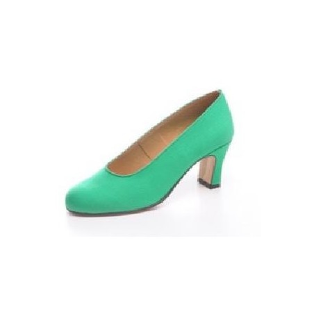 -ZAPATO FLAMENCO LONA VERDE ANDALUCIA 40