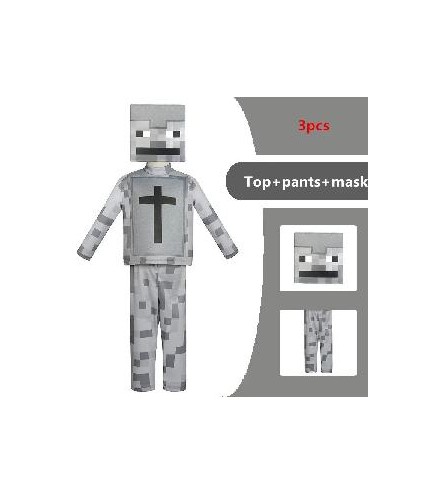 -DISFRAZ MINECRAFT 11-14 GRIS