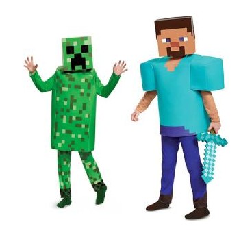 -DISFRAZ MINECRAFT AZUL 11-14