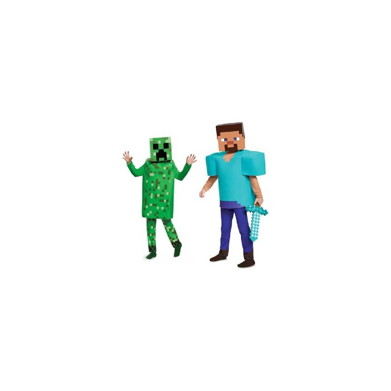 -DISFRAZ MINECRAFT AZUL 11-14