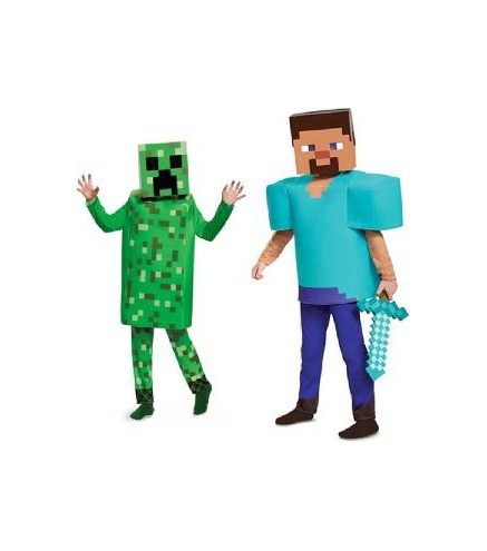 -DISFRAZ MINECRAFT AZUL 11-14