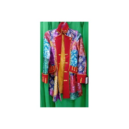 -CHAQUETA LARGA PATCHWORK MUJER M