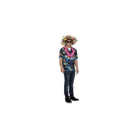 -DISFRAZ CAMISETA HAWAIANO S