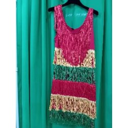 -VESTIDO MUJER FLECOS