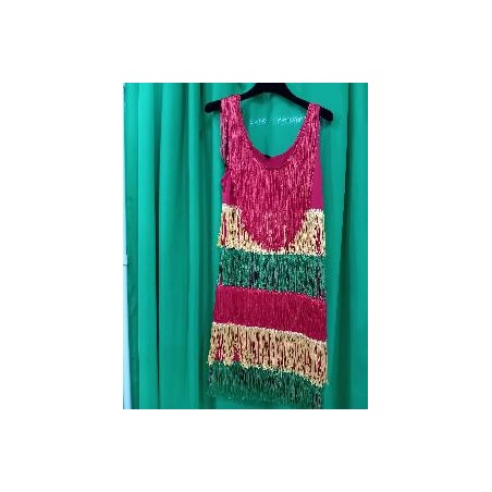 -VESTIDO MUJER FLECOS