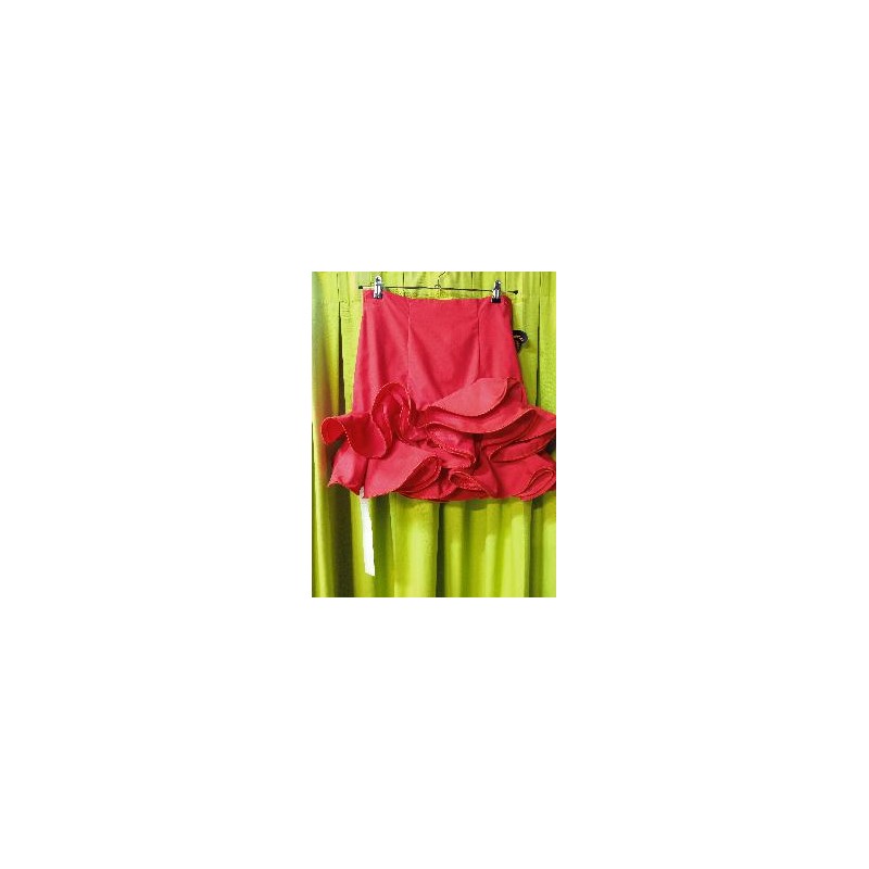 -FALDA FLAMENCO ROJA CORTA 44
