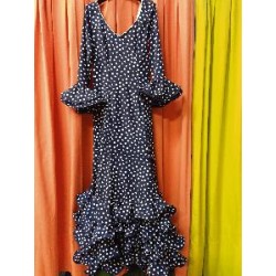 -VESTIDO CADIZ AZUL MARINO LUNARES 36