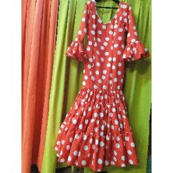-VESTIDO GRANADA ROJO LUNAR OREO BEIG 48
