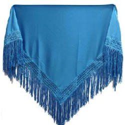 -MANTONCILLO LISO GRANDE AZUL TURQUESA