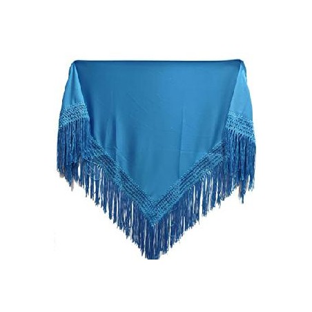 -MANTONCILLO LISO GRANDE AZUL TURQUESA