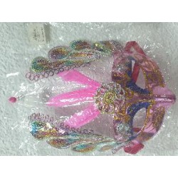 MASCARA EN TELA CON BISUTERIA