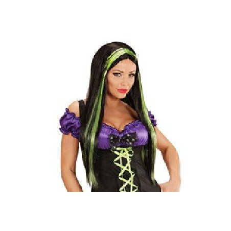 -PELUCA BRUJA NEGRO Y VERDE
