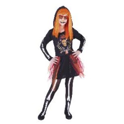 -DISFRAZ CATRINA ESQUELETO 8-10 AÑOS