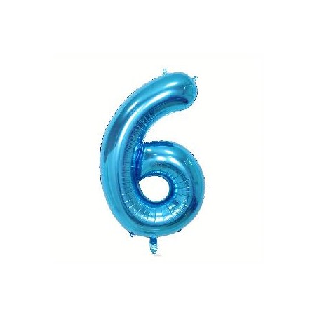 -GLOBO FOIL NUMERO 6 DE 45 CM