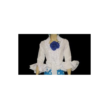 -CAMISA FLAMENCA DE SEÑORA COLOR BLANCO TALLA 48