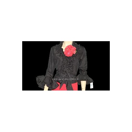 CAMISA FLAMENCA NEGRA T-56