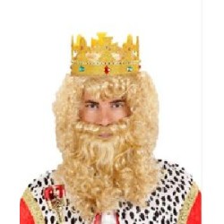-PELUCA REY CON BARBA RUBIA