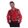 -CAMISA DISCO HOMBRE ROJA CON LENTEJUELAS S