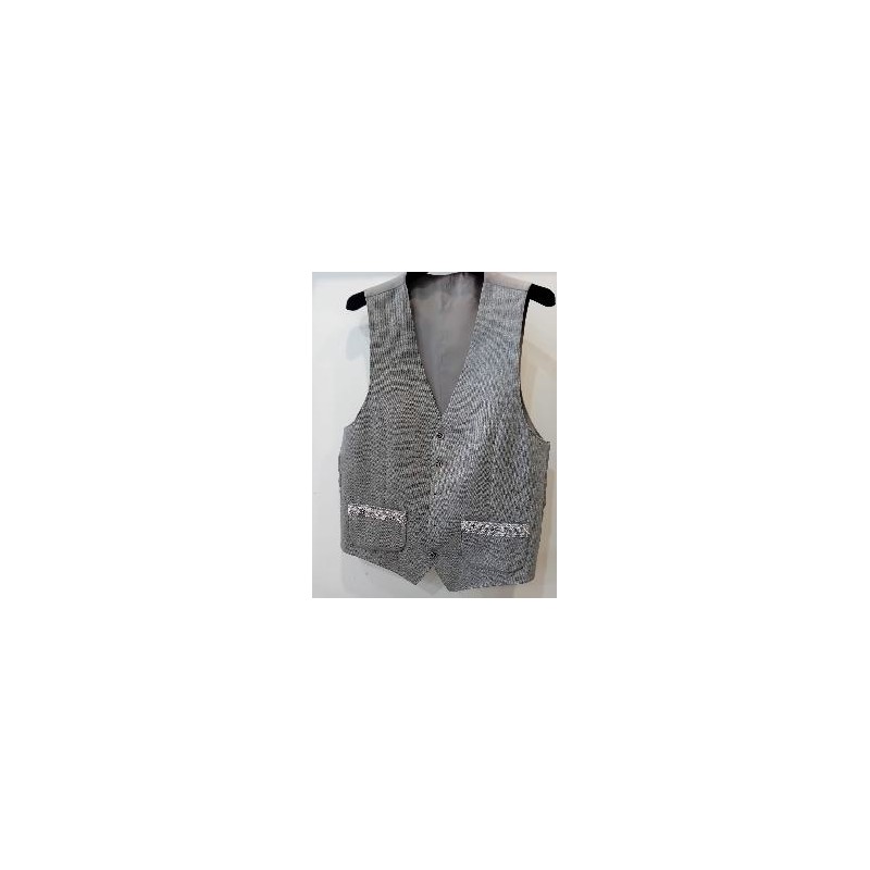 CHALECO GRIS STEAMPUNK HOMBRE M-L