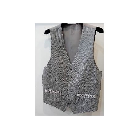 CHALECO GRIS STEAMPUNK HOMBRE M-L