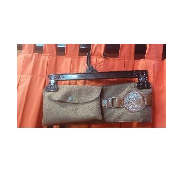 RIÑONERA SEMIPIEL MARRON MEDIEVAL 1.80CM